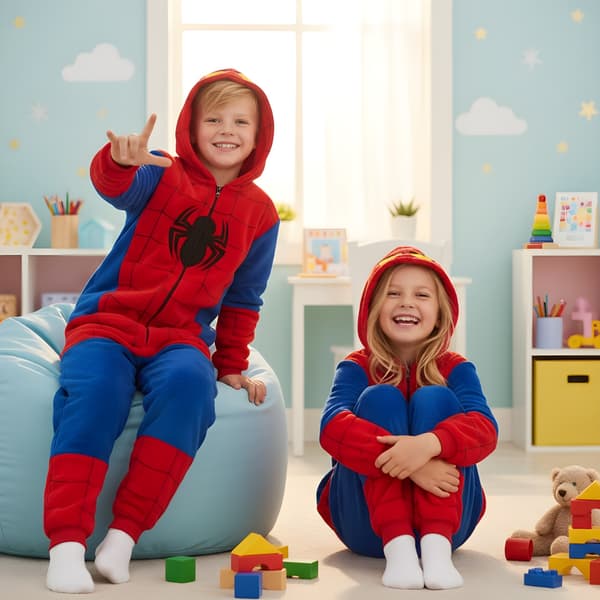 Kigurumi-pyjamas Spiderman-kostym för barn 95-105 cm
