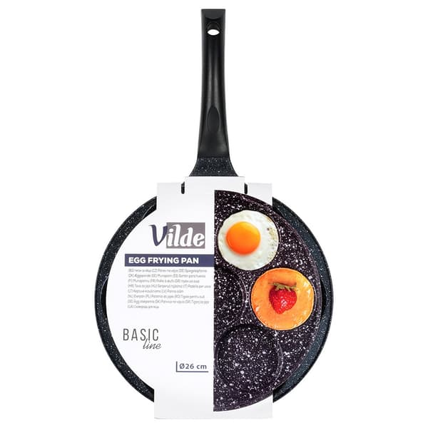Granit stegepande til æg 7 huller BASIC LINE 26 cm