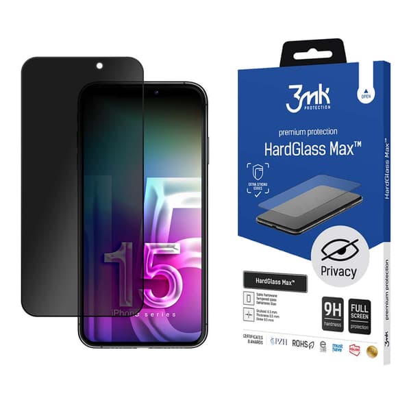 Apple iPhone 15 Plus/16 plus - 3mk HardGlass Max Privacy Sort