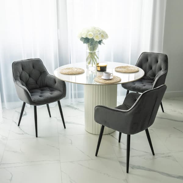 NEVADA VELVET grafit sammetsstol