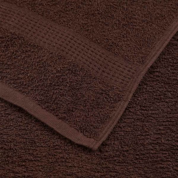 vidaXL Handdukar, 4 st, Bruna, 50x100 cm, 100% Bomull