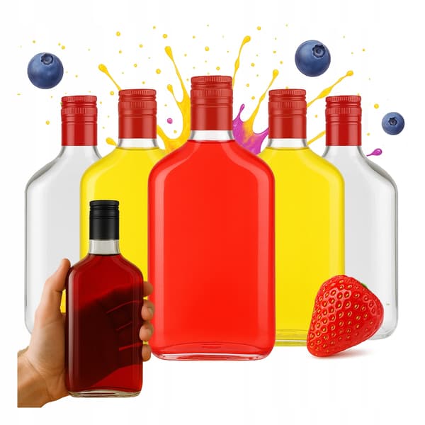 50x Glasflaskor FLASK 350ml + kork för MOONLIGHT Alkohol Vin