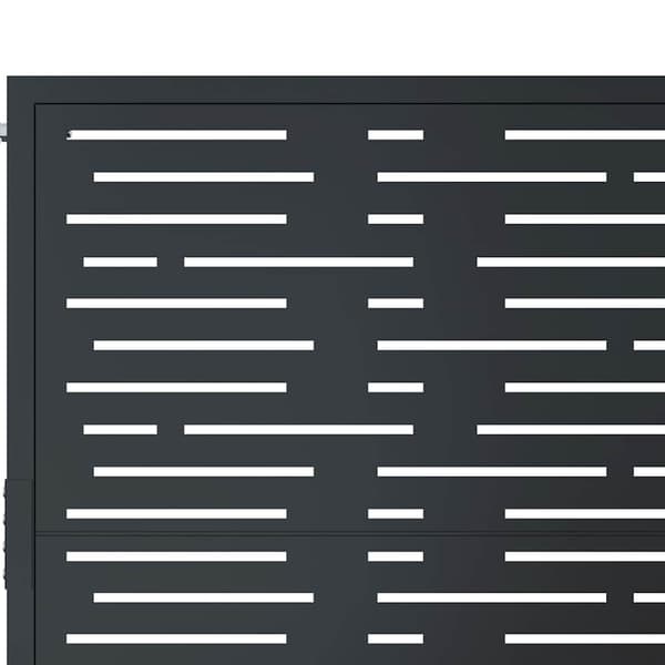 vidaXL havelåge, antracit, 105x155 cm, stål, rektangulær