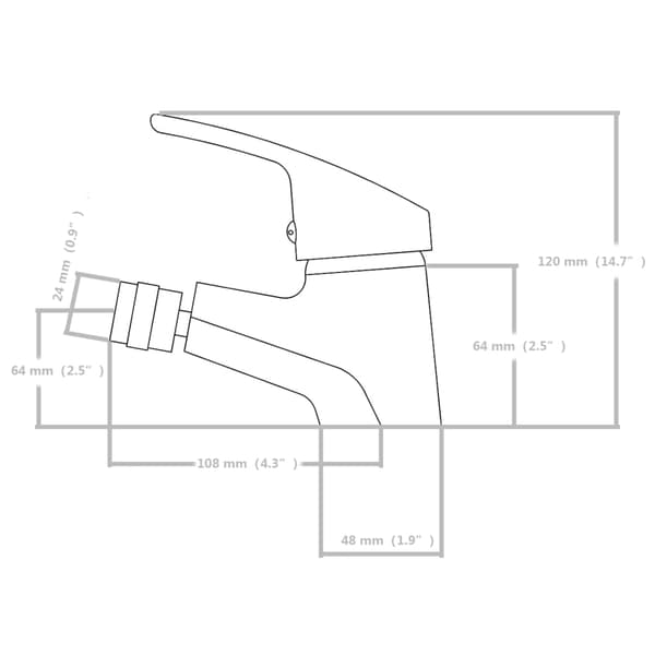 vidaXL bidetarmaturer, 2 stk., forkromet