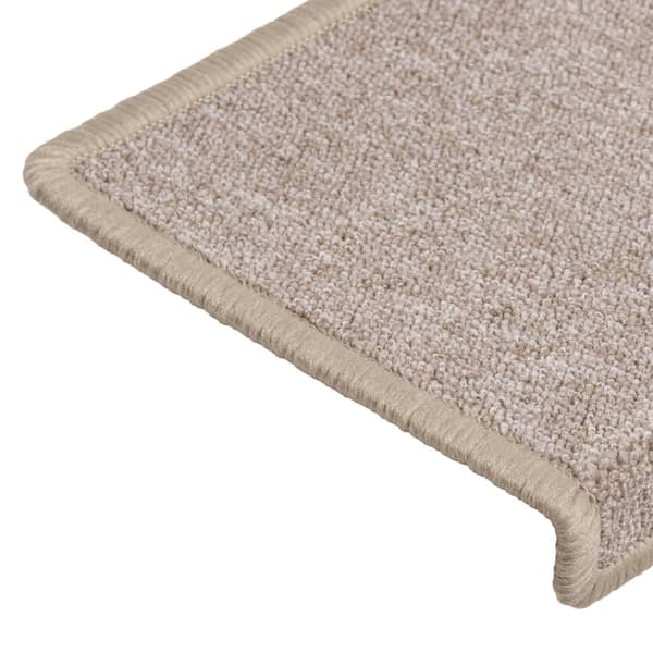 vidaXL trappemåtter 15 stk. 65x21x4 cm taupe rektangulær kant