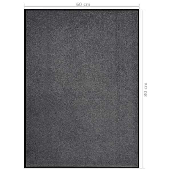 vidaXL Dörrmatta, Antracit, 60x80 cm