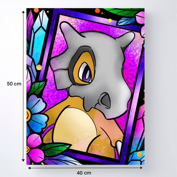 Pokémon Cubone målning med siffror och ram 40x50 cm