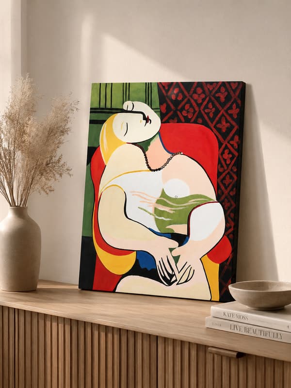 Maleri efter tal med ramme Billeder til maleri - Kvindekubisme 40x50 cm