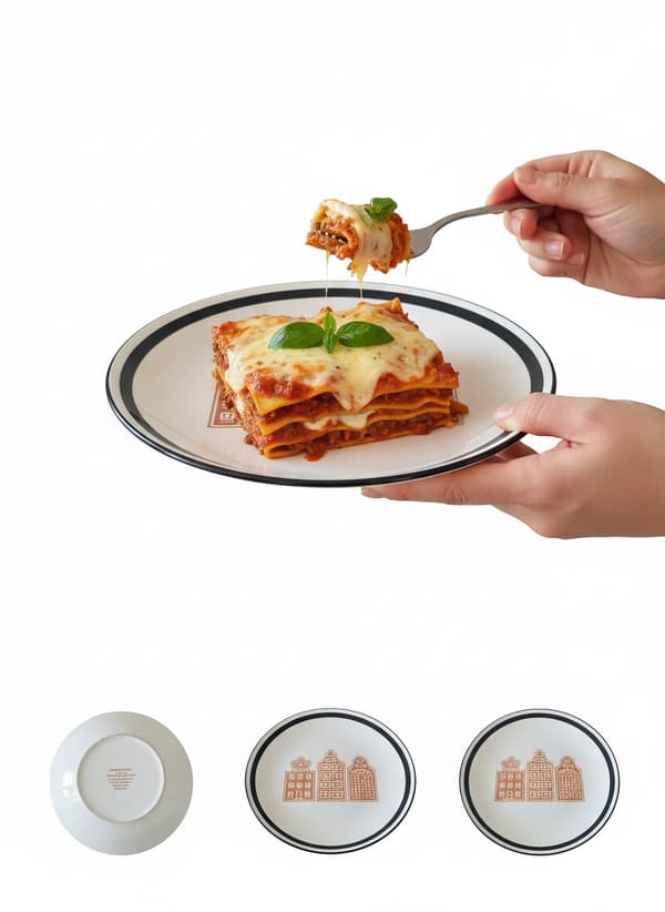 STOR MIDDAGSTALLRIK Ø26,5 CM PLAT SERVERINGSTALLRIK I KERAMIK