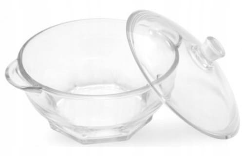Värmebeständig glasvas med lock, 2,5 l