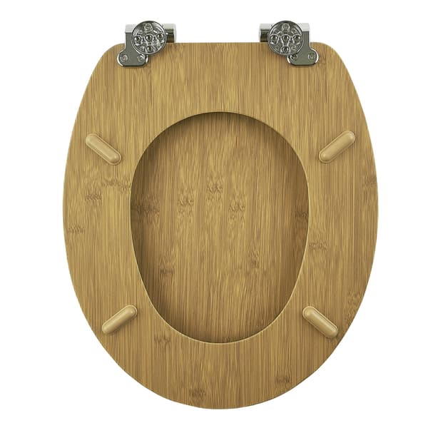 Mjukstängande universal toalettsits AWD INTERIOR 1598 Bambu MDF bambumönster