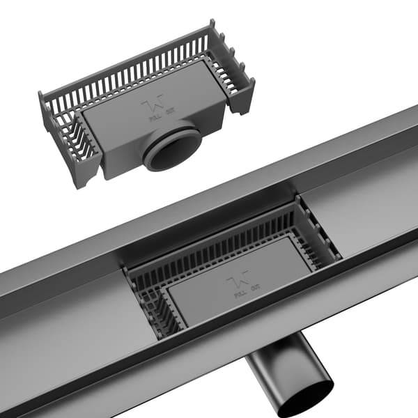 Duplex Next 2i1 lineært afløb 100 cm dobbeltsidet gun metal