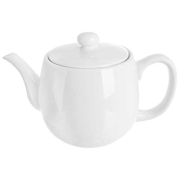 Hvid porcelæns te-kande med infuser MONA 700 ml