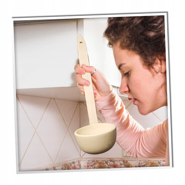 Puinen iso keittolusikka 40 cm