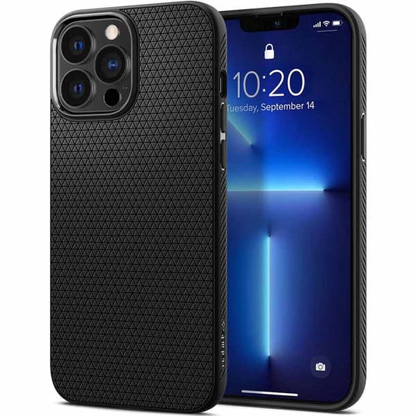 Spigen Liquid Air - Etui til iPhone 13 Pro (Sort)