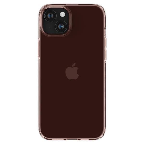 Spigen Crystal Flex cover til iPhone 15 Plus - lyserød og gennemsigtig