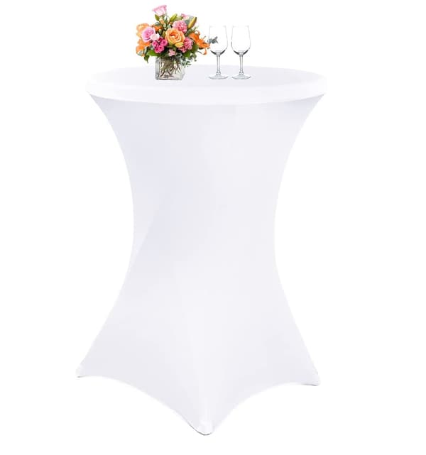 Cocktailborddækning HVID 80 cm