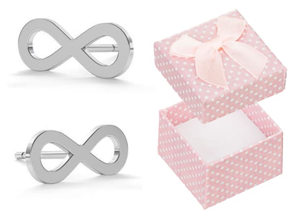Sølv Infinity Øreringe Små Kvinders Infinity Tegn Øreringe