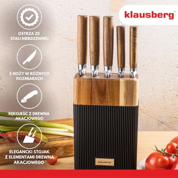 KLAUSBERG KB-7981 KNIVSET I AKACIABLOCKBLOCK