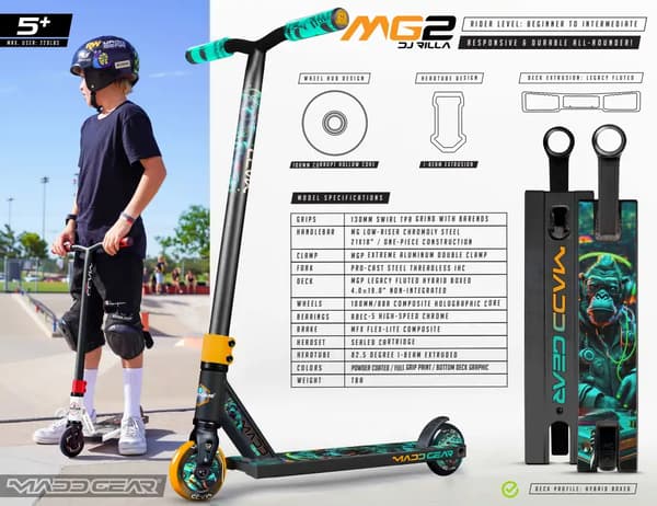 Madd Gear MG2 Obsidian Trick Scooter | DJ Rilla