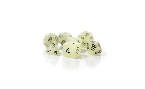 RPG terninger lys dryade glødende terninger sæt med 7