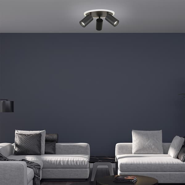 PARMA LED-PANDELAMPE SORT LYS PRESTIGE LP-0612/3C RUND SORT