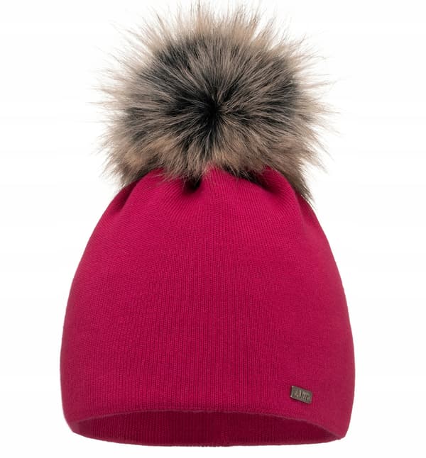 Fuchsia dame varm hue med pompon A13