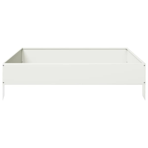 vidaXL Upphöjd bädd, vit, 100x100x26 cm, stål