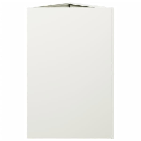 vidaXL Trädgårdskrukor, Set om 2, Vita, Triangulära, 50x43x75 cm, Stål