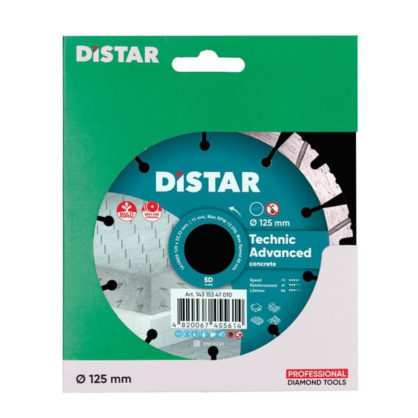 DIAMANTKLING DISTAR 1A1RSS 125 x 22,23 mm 14315347010