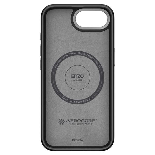 Spigen Enzo Aramid Mag MagSafe - Etui til iPhone 16e (Sort)