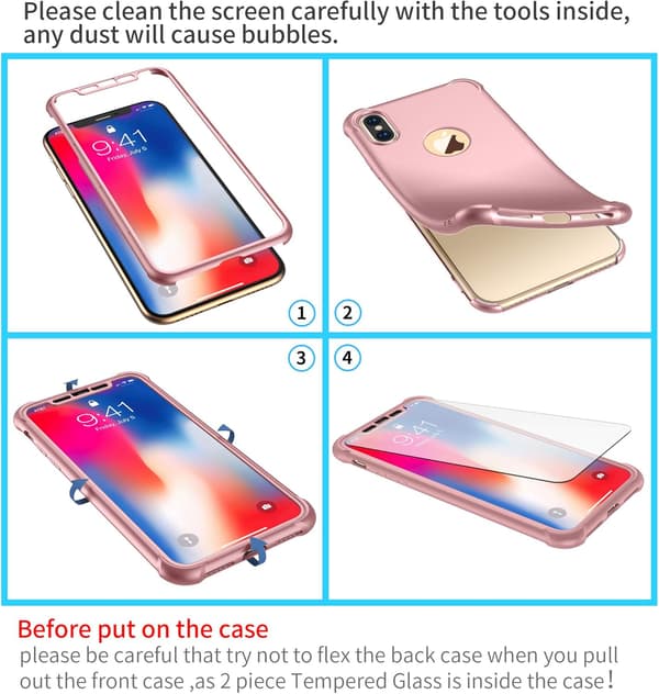 STÆRKT GLASETUG TIL IPHONE XS MAX 6,5' PINK