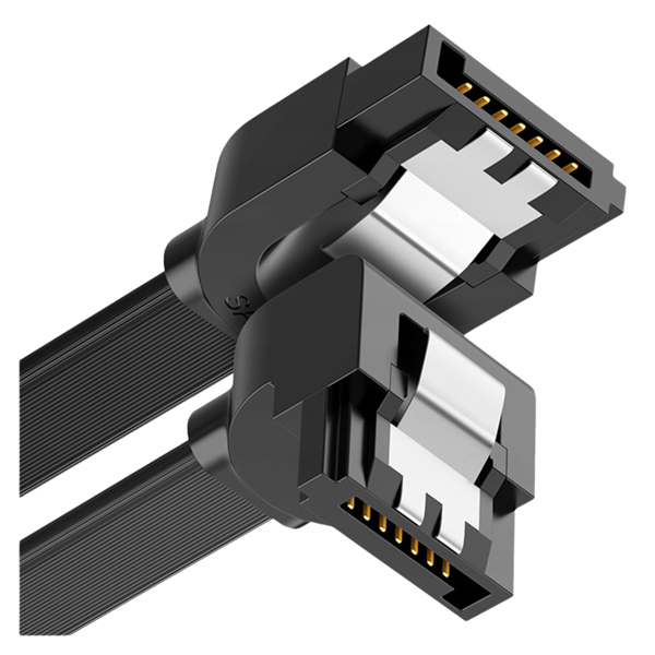 UGREEN US217 vinklet SATA-kabel 0,5m (sort)