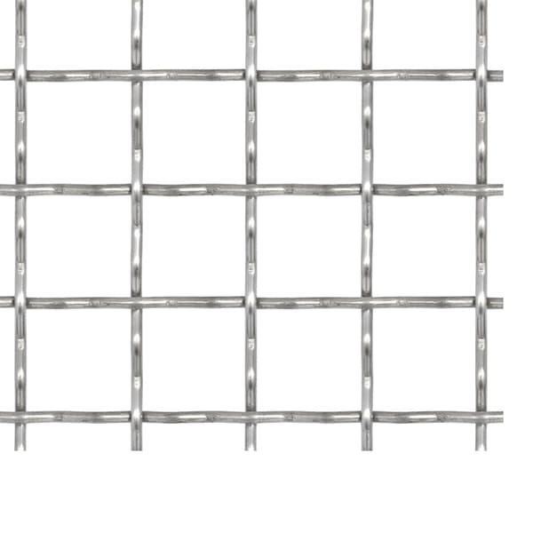 vidaXL rustfrit stålnethegn 100x85 cm, 21x21x2,5 mm