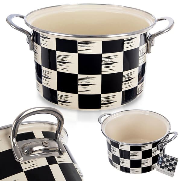 Emaljerad gryta Schackbräde 22 cm, 4 l