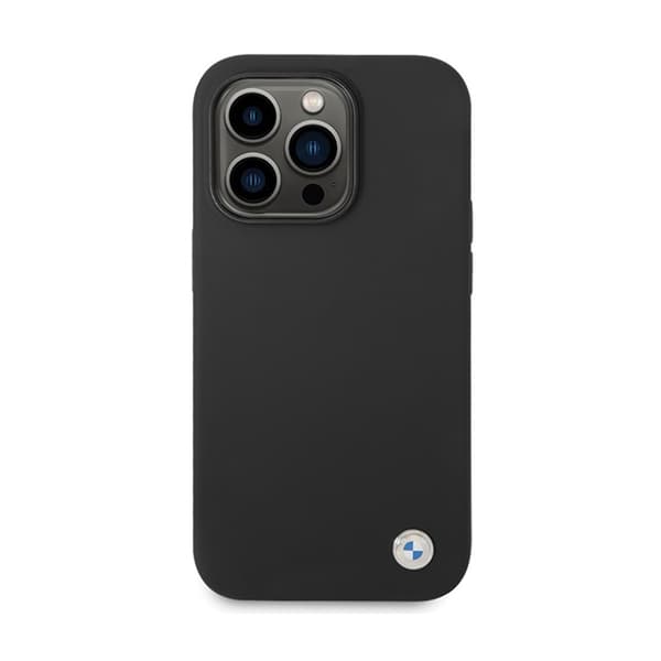 BMW Silikone Metal Logo - iPhone 15 Pro Max Cover (Sort)
