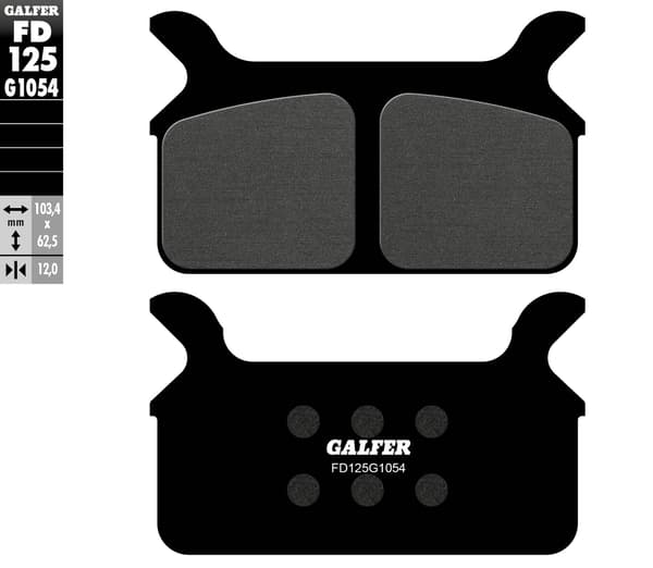 Galfer KH201 puolimetalliset jarrupalat Harley Davidsonille