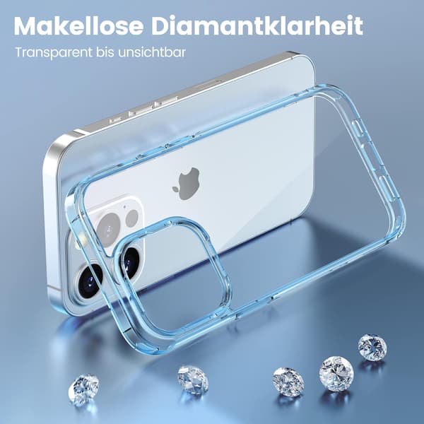 ETUI TIL APPLE IPHONE 14 PRO 6,1" SILIKONE BLÅ RAMME GENNEM BAGSIDER