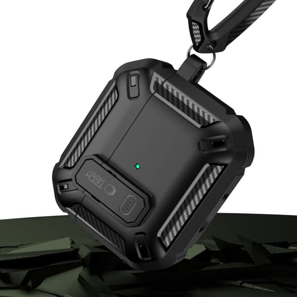 TECH-PROTECT X-CARBO APPLE AIRPODS PRO 1/2 SVARTA