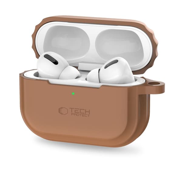 TECH-PROTECT SILIKONREP APPLE AIRPODS PRO 1/2 CHOKLADBRUN