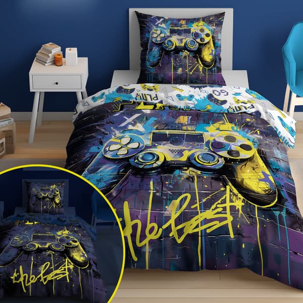Selvlysende sengetøj 160x200 Gamer Pad til konsolspil
