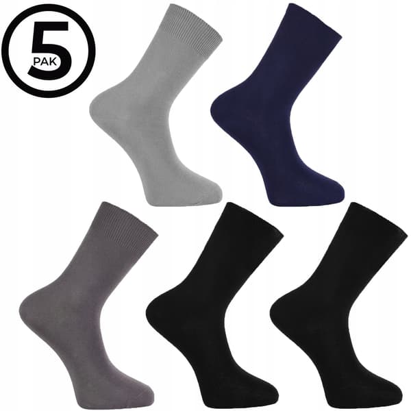 Herrkostymstrumpor Släta Eleganta 5-par 43-45 MORAJ