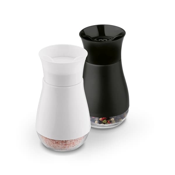 Set med 2 Devi kryddbehållare 140ml 10,5x5cm svart+vit