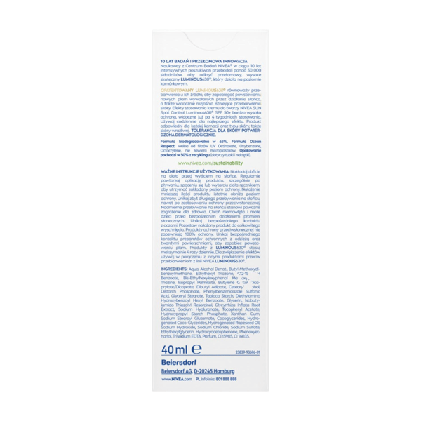 NIVEA SUN UV Face Lumi 630 SPF50+ 40 ml