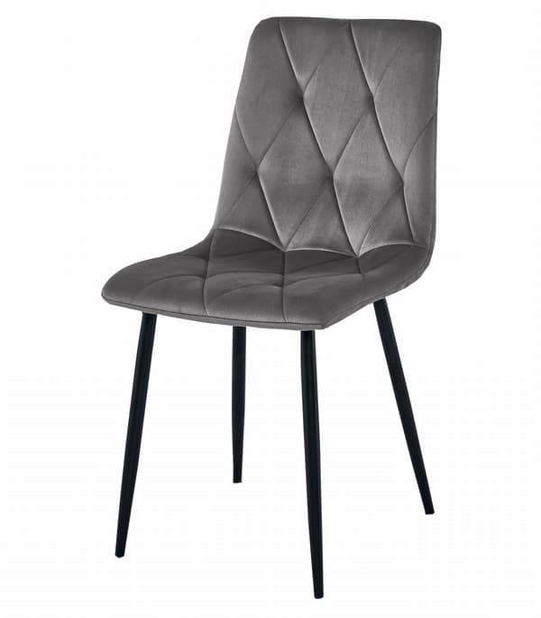 Set med NP bord 120x80cm Craft Black + 4 LIBRA stolar grå