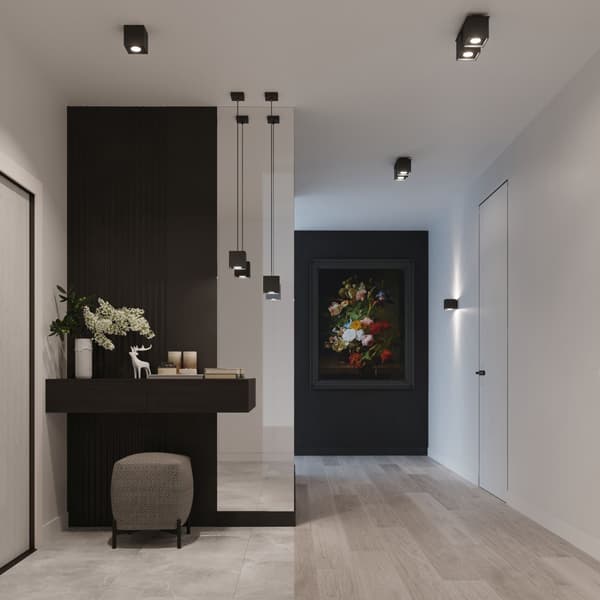Loftlampe Quad 1 GU10 sort aluminium Sollux SL.0022