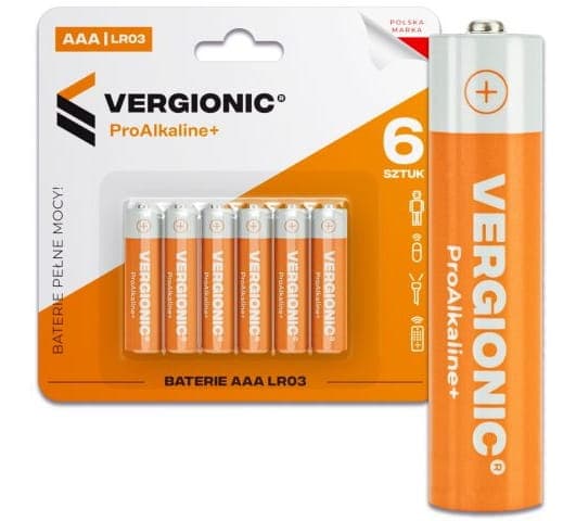 Alkaliske batterier 6 stk AAA R03 universal