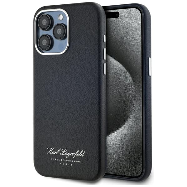 Karl Lagerfeld hotel RSG cover til iPhone 15 Pro sort