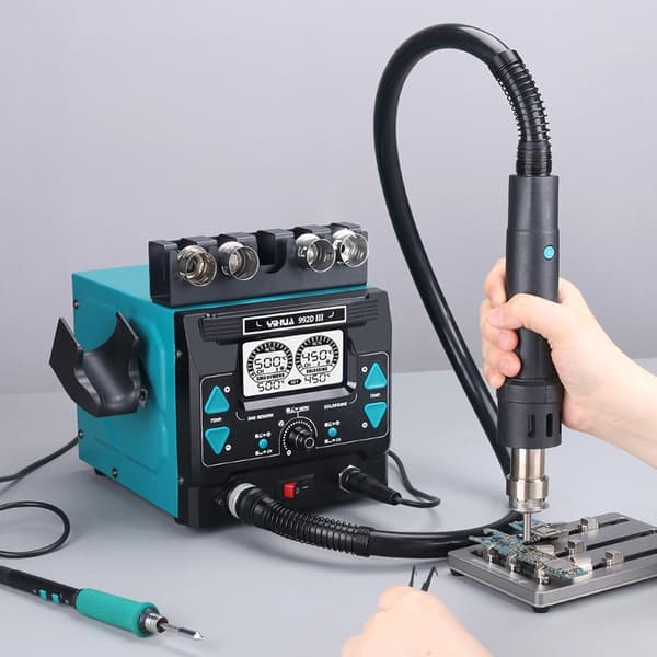 Yihua 992D-III Loddestation + Varmluftkolbeholder + PCB-holder