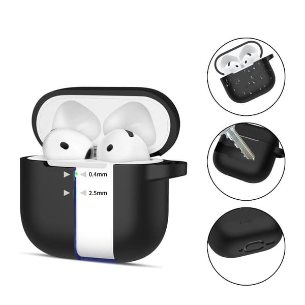 TECH-PRECT SILIKONIKOUKKU APPLE AIRPODS 4 MUSTA